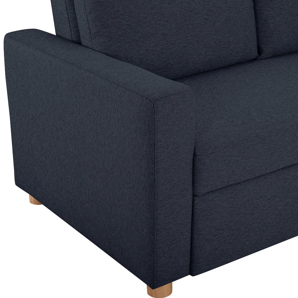 Tyler Convertible Sofa Navy Woven. Picture 11