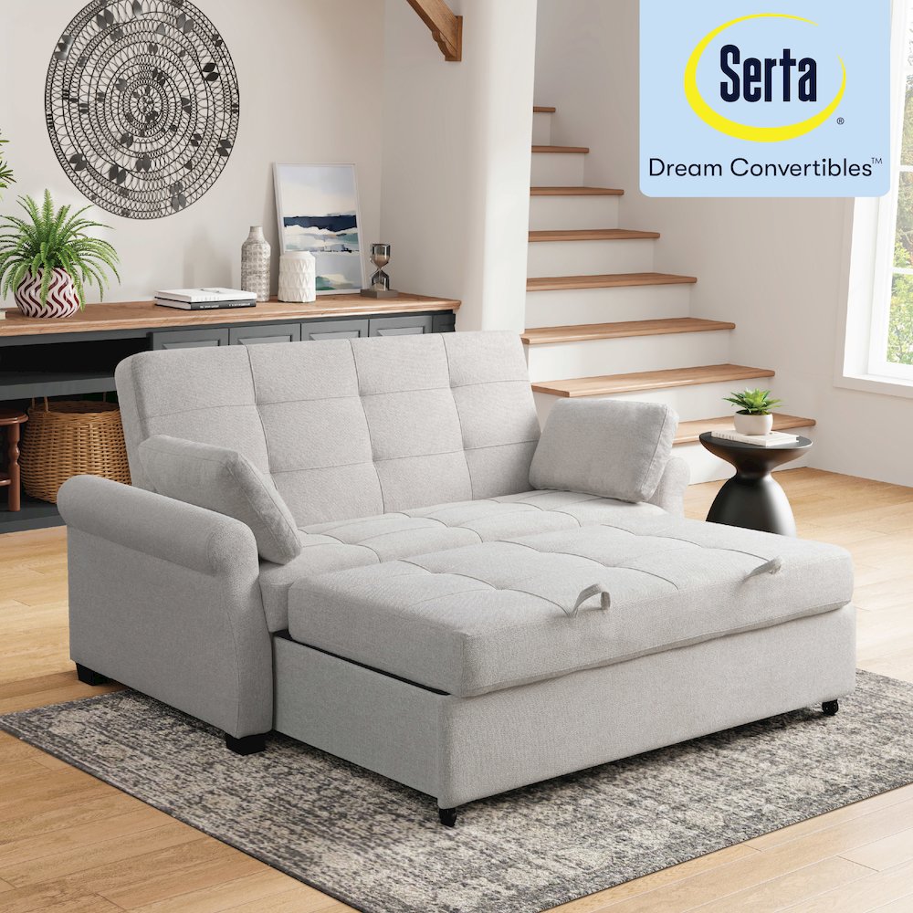 Hampton Queen Convertible Sofa Oatmeal. Picture 26