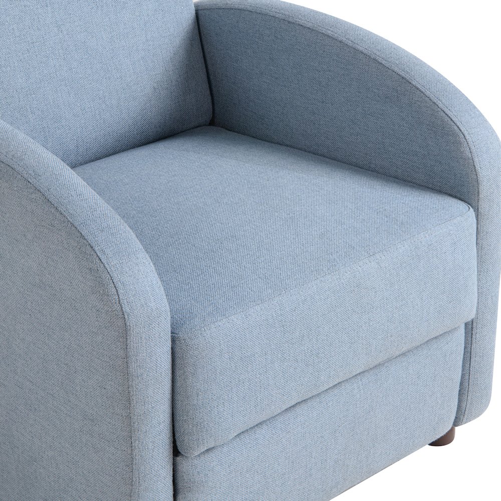 Luna Pushback Recliner Blue. Picture 11