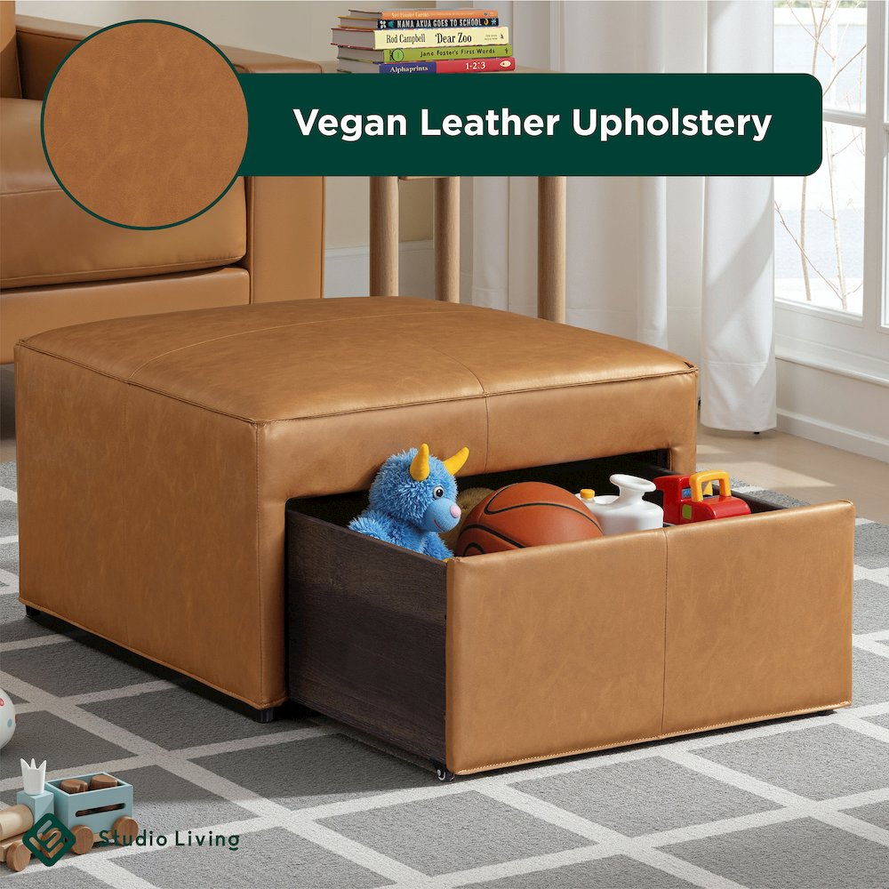 Hailey Storage Ottoman Carmel. Picture 2