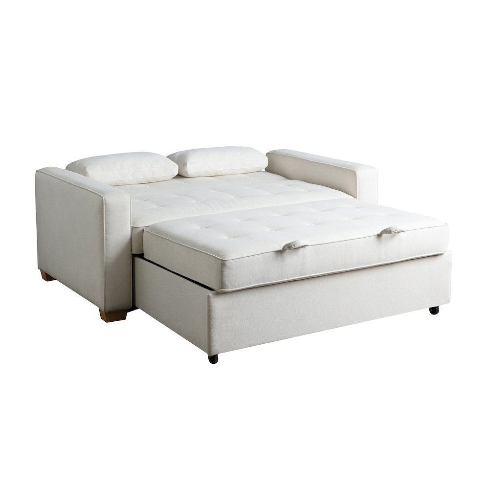 Augustine Full Convertible Loveseat Oyster. Picture 2