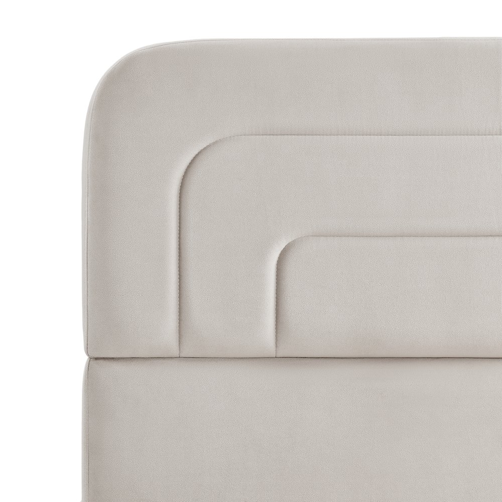 Adaline Upholstered Bed Full Light Gray. Picture 8