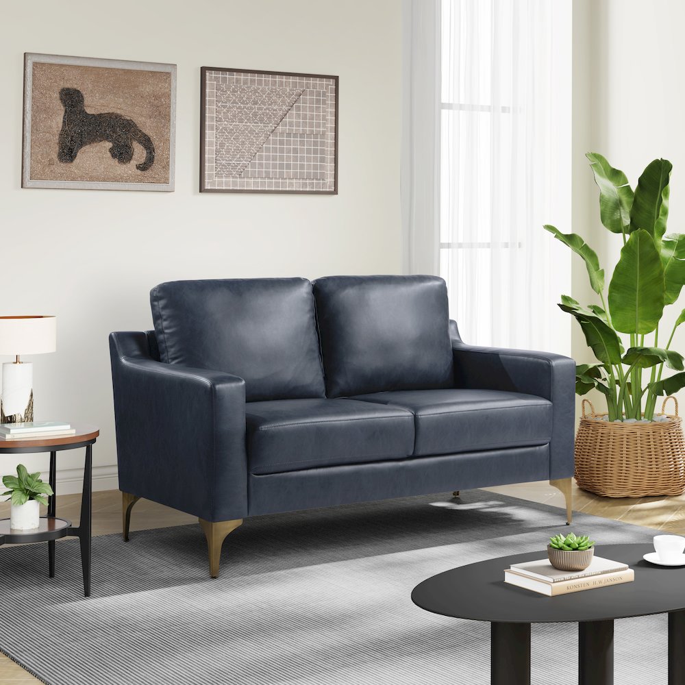 Fletcher Loveseat Navy. Picture 12