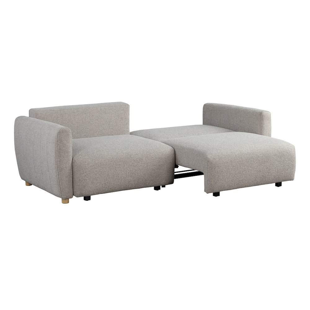 Galloway Convertible Sofa Pebble Boucle. Picture 13