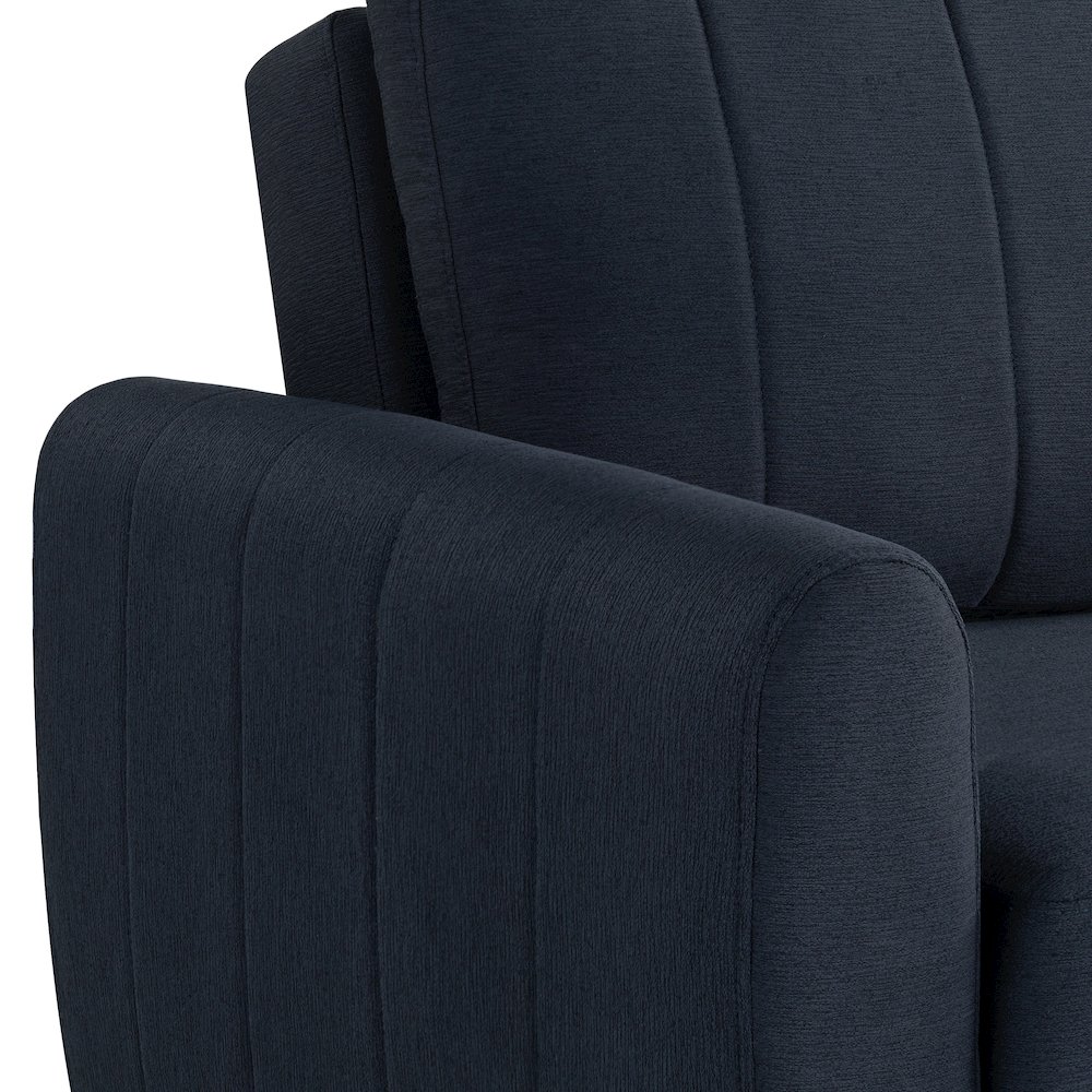 Galloway Convertible Loveseat Navy. Picture 18