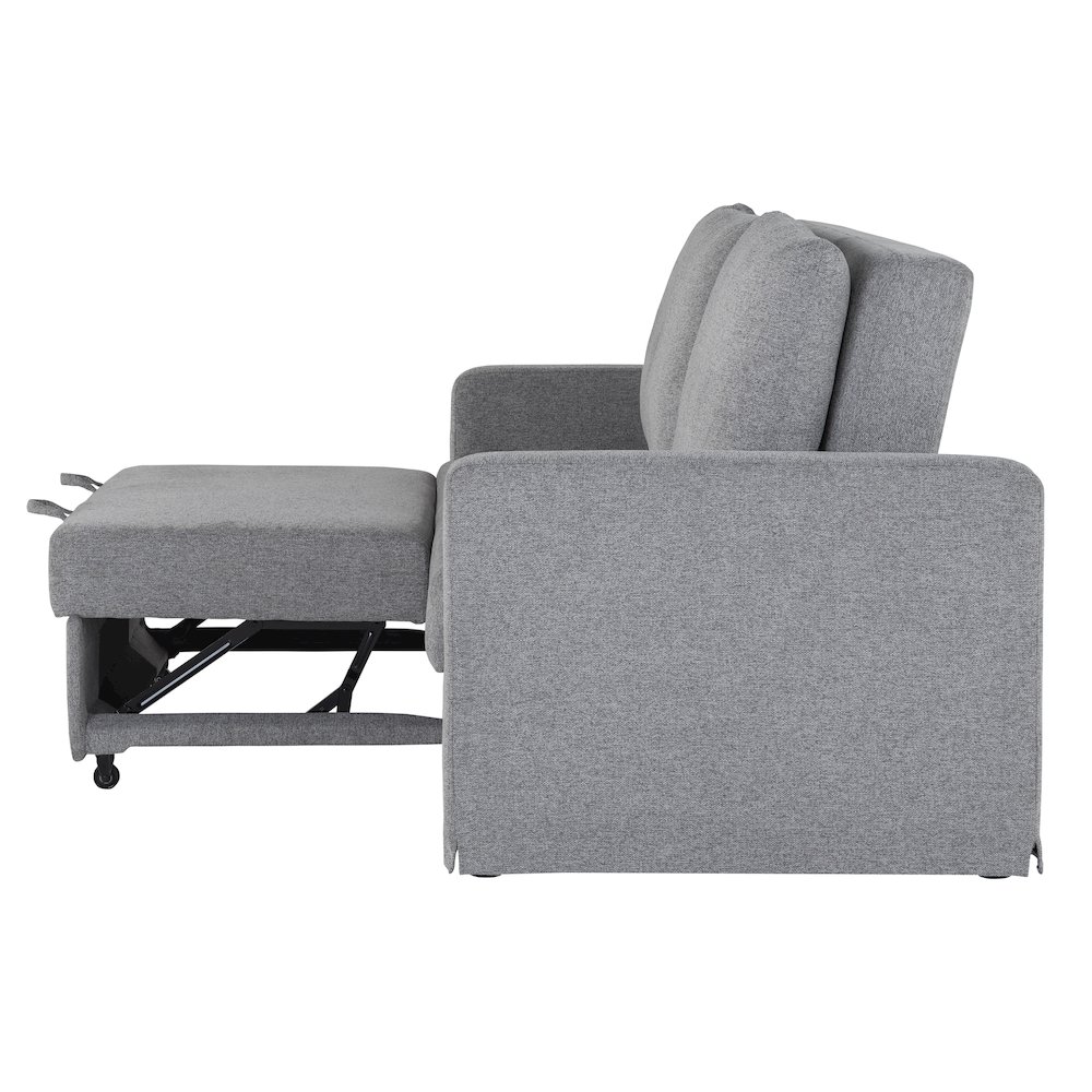 Mia Convertible Sofa Light Gray. Picture 19