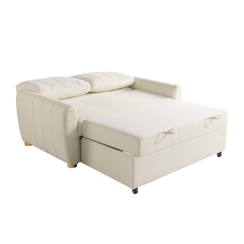 Galloway Convertible Loveseat Ivory. Picture 6
