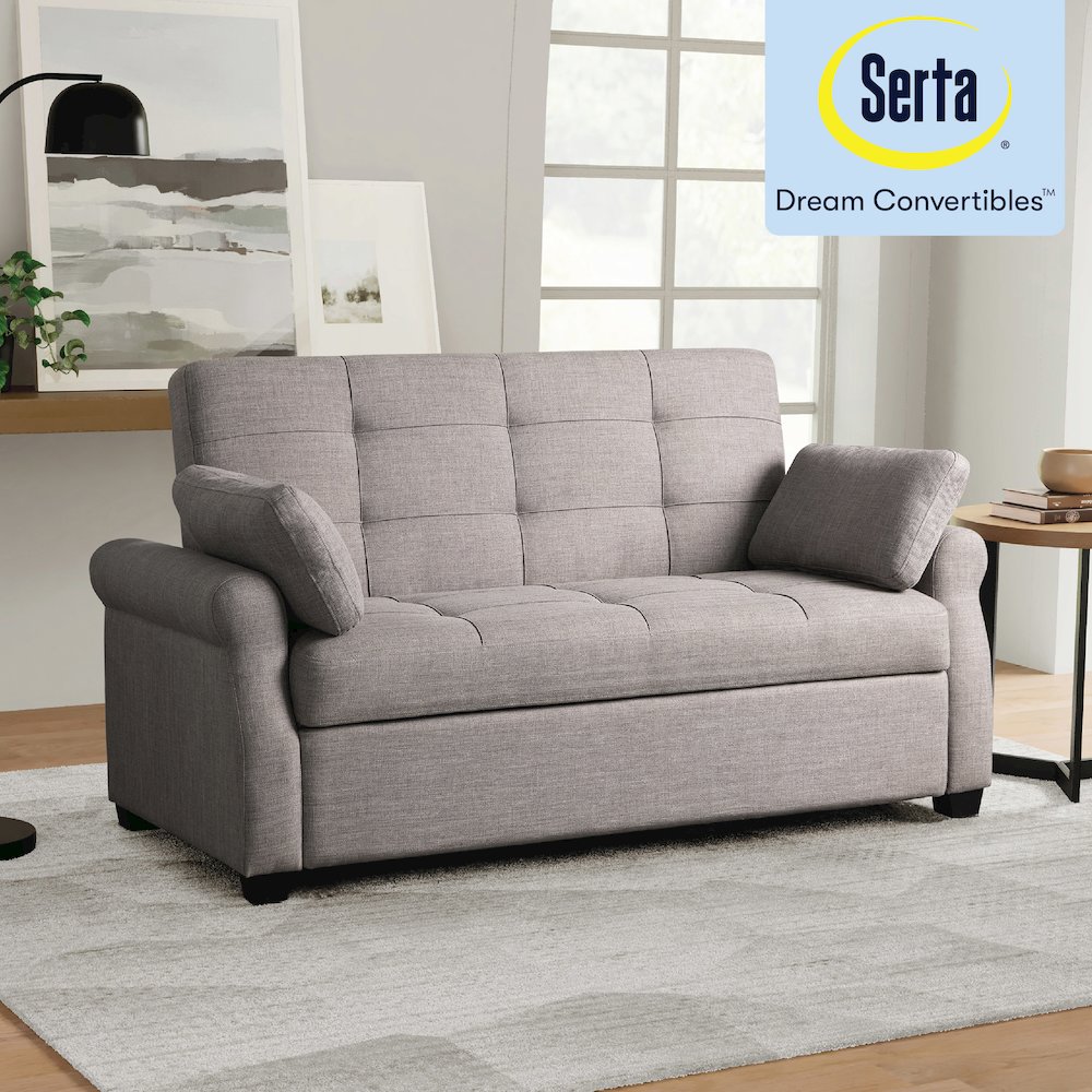 Hampton Queen Convertible Sofa Steel. Picture 20