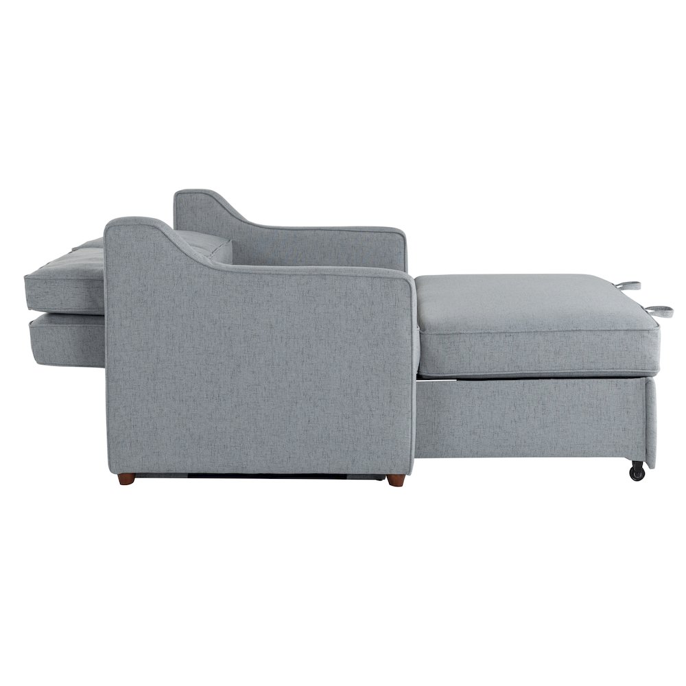 Carey Convertible Sofa Light Gray. Picture 16