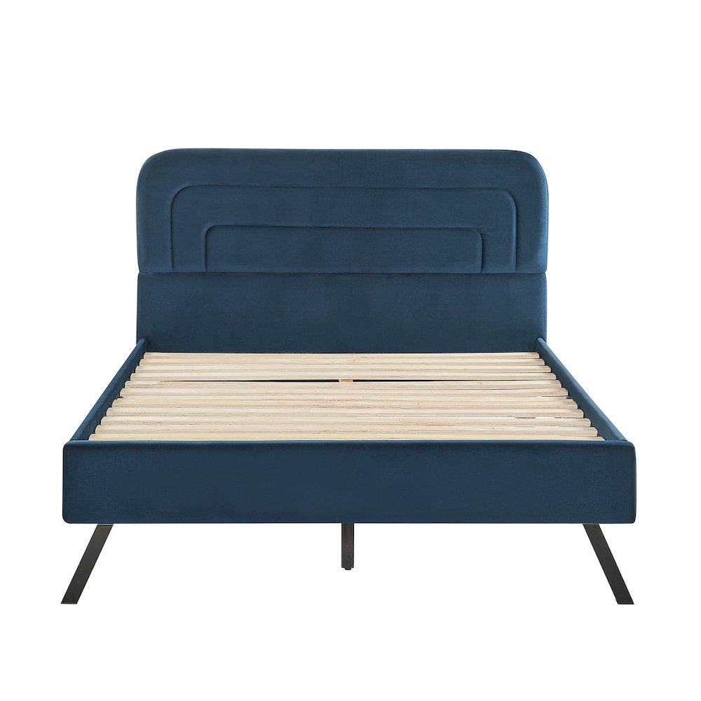 Adaline Upholstered Bed Full Navy. Picture 3