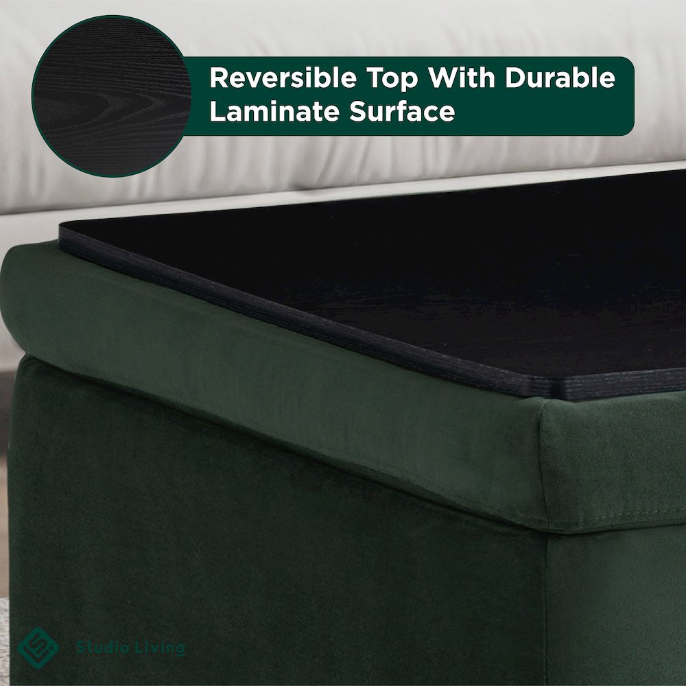 Kona Storage Ottoman Large Green. Picture 24