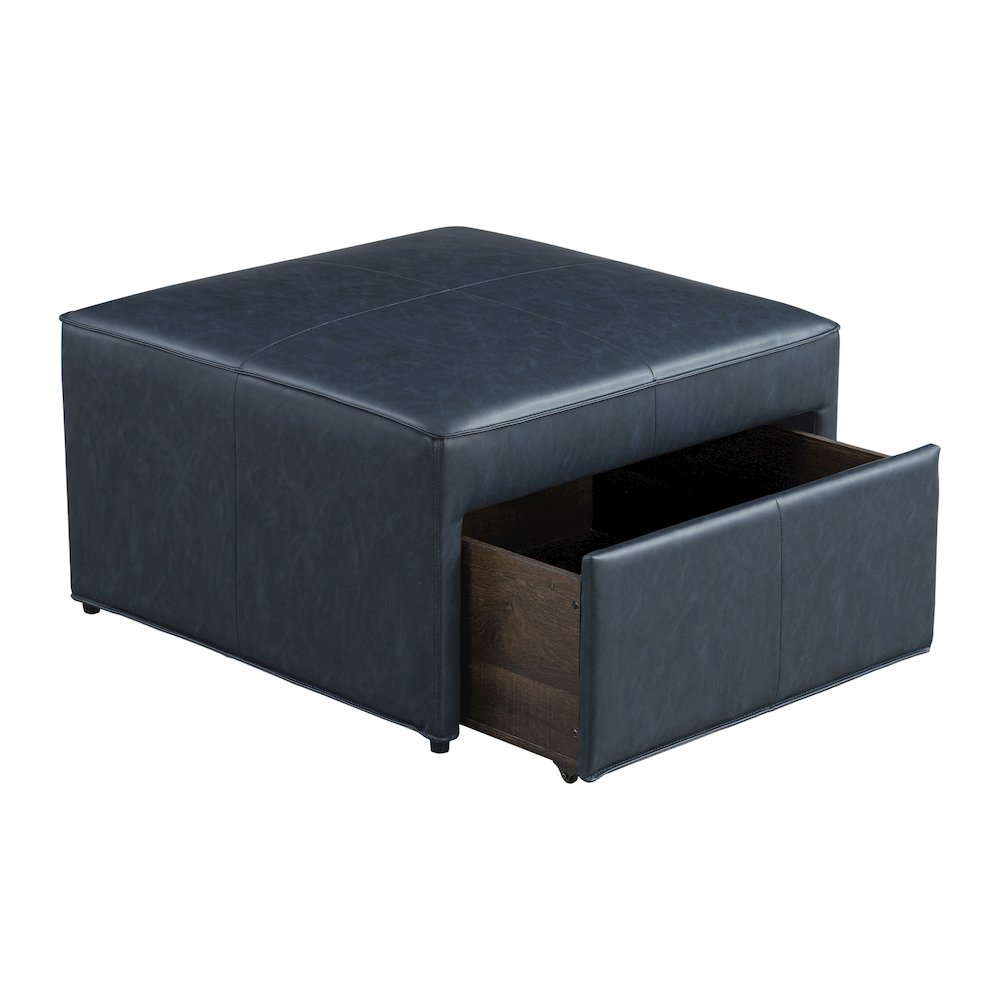 Hailey Storage Ottoman Navy. Picture 10