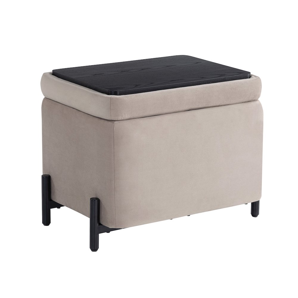 Kona Storage Ottoman Small Taupe. Picture 11