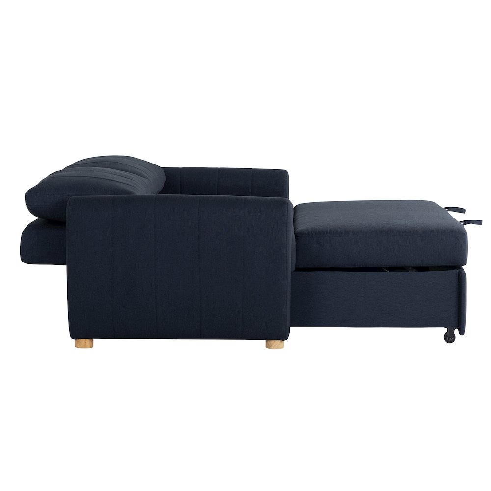 Galloway Convertible Loveseat Navy. Picture 19