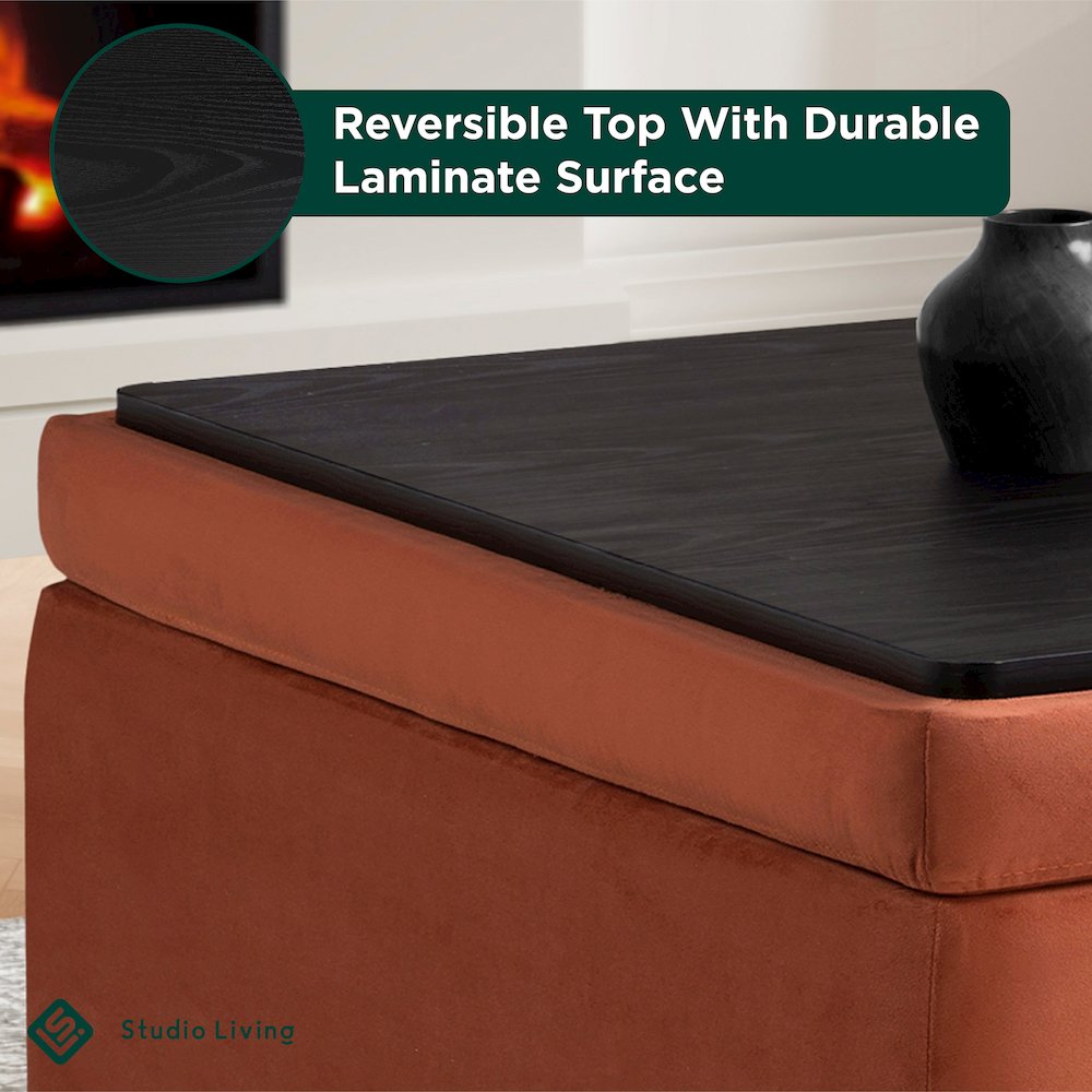 Kona Storage Ottoman Large Rust. Picture 25