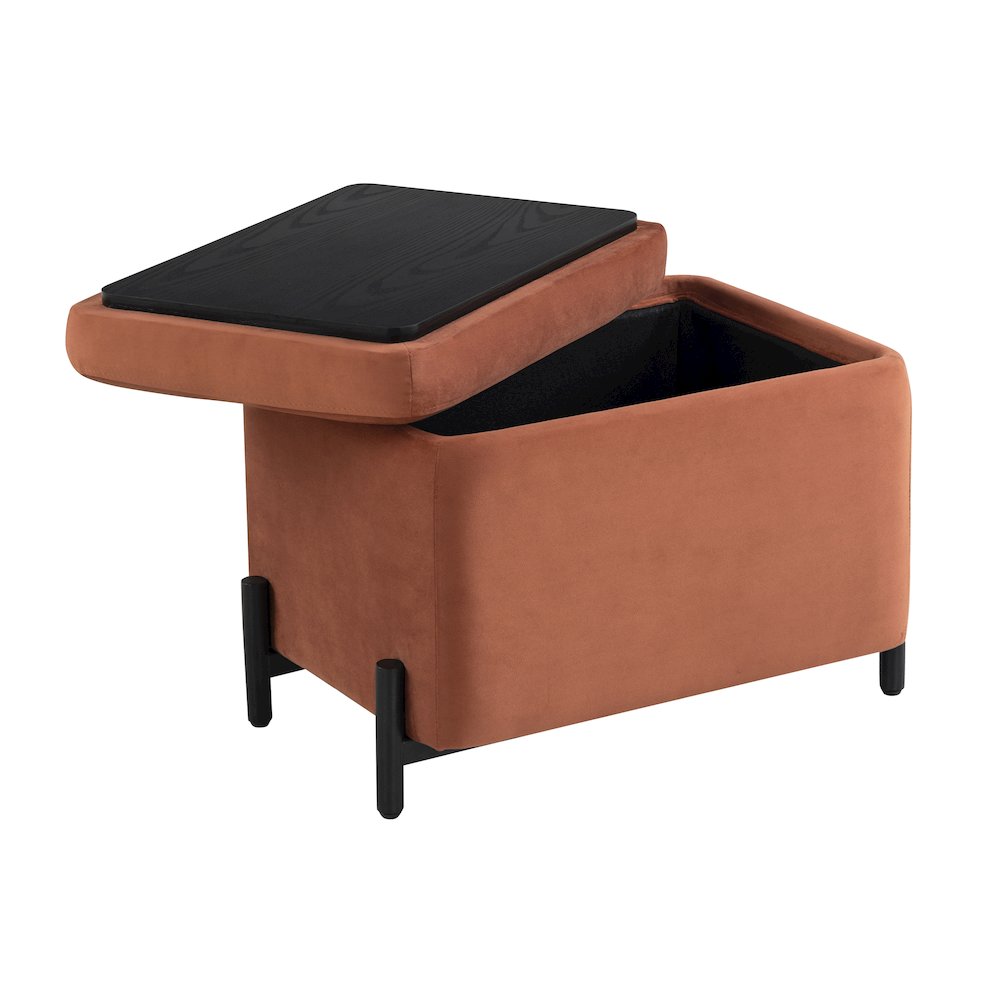Kona Storage Ottoman Small Rust. Picture 16