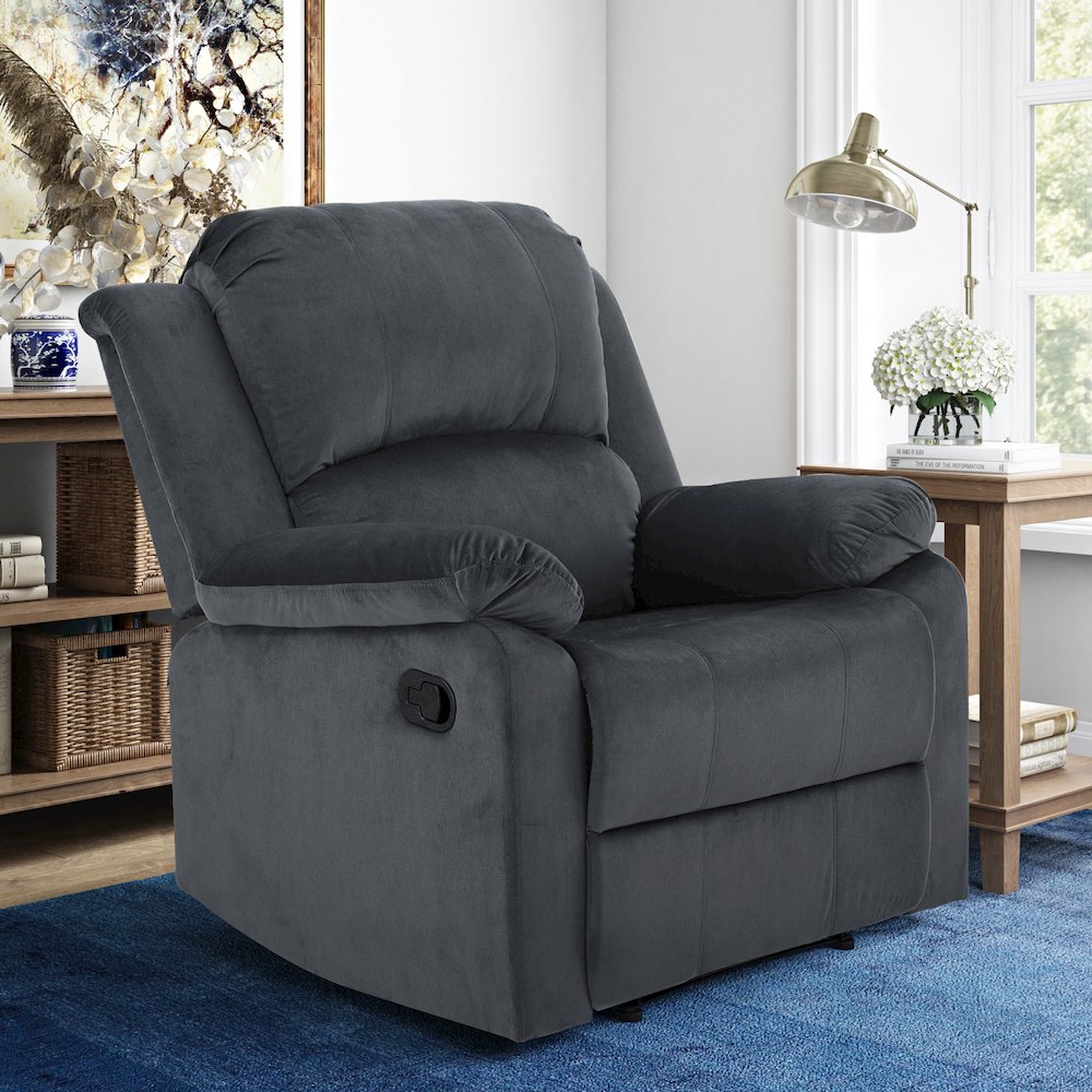 Derby Manual Recliner Slate Grey. Picture 8