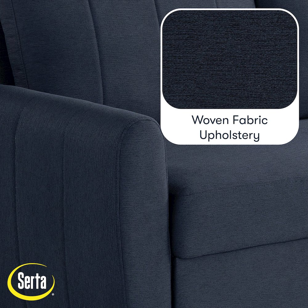 Galloway Convertible Loveseat Navy. Picture 25
