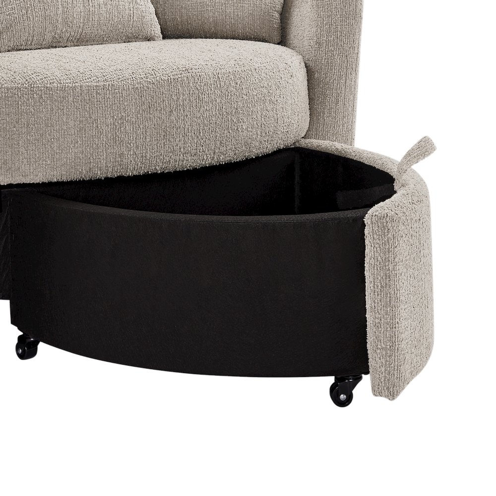 Beckett Storage Chair Taupe. Picture 17