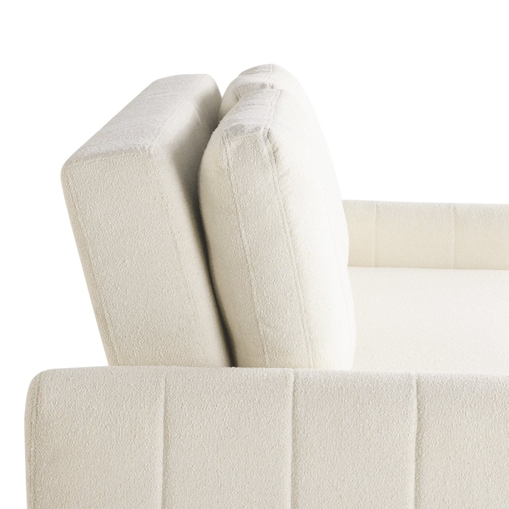 Galloway Convertible Loveseat Ivory. Picture 18