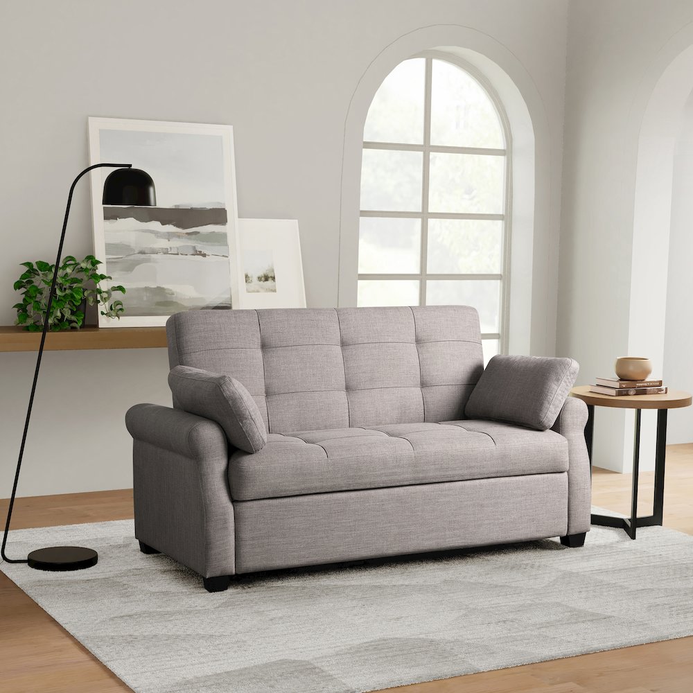 Hampton Queen Convertible Sofa Steel. Picture 2