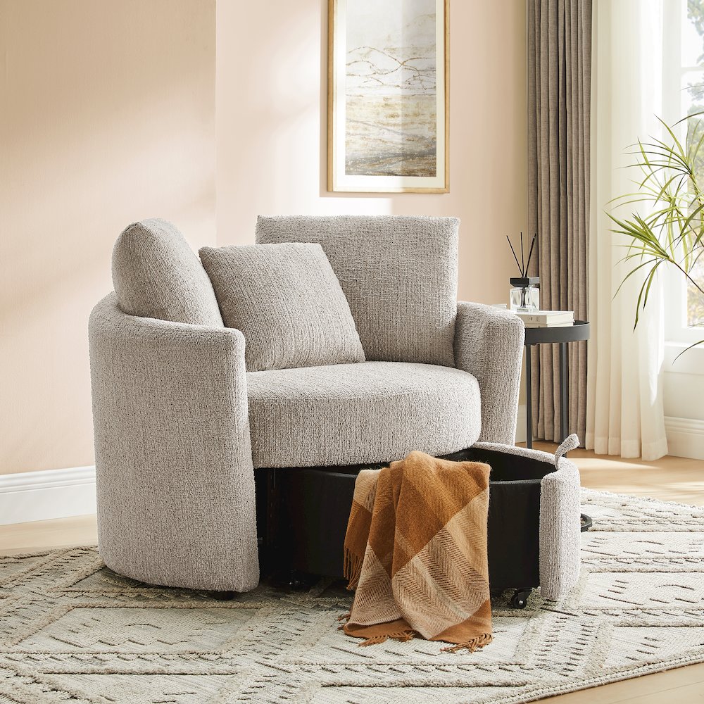 Beckett Storage Chair Taupe. Picture 20