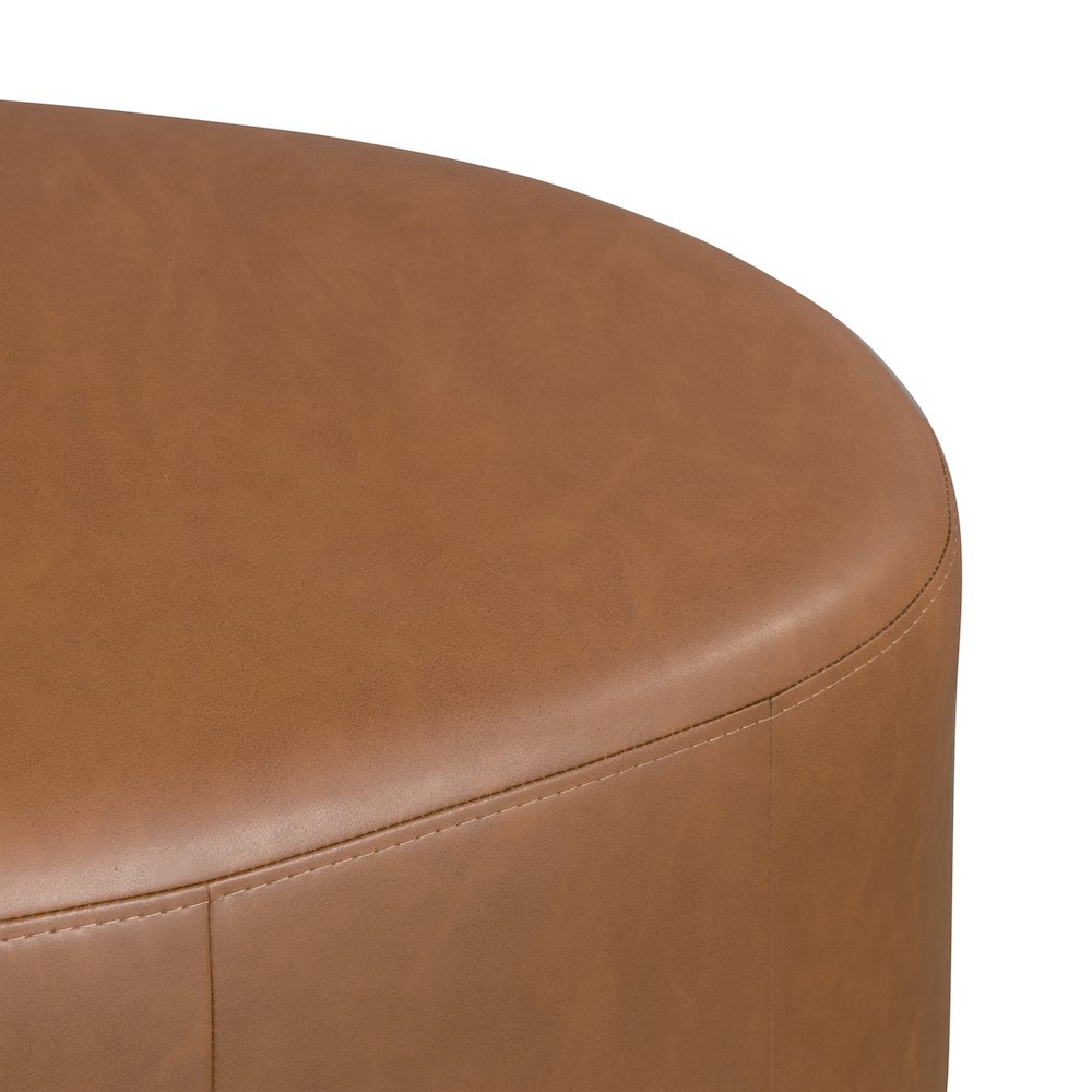 Kayden Upholstered Ottoman Large Carmel. Picture 8