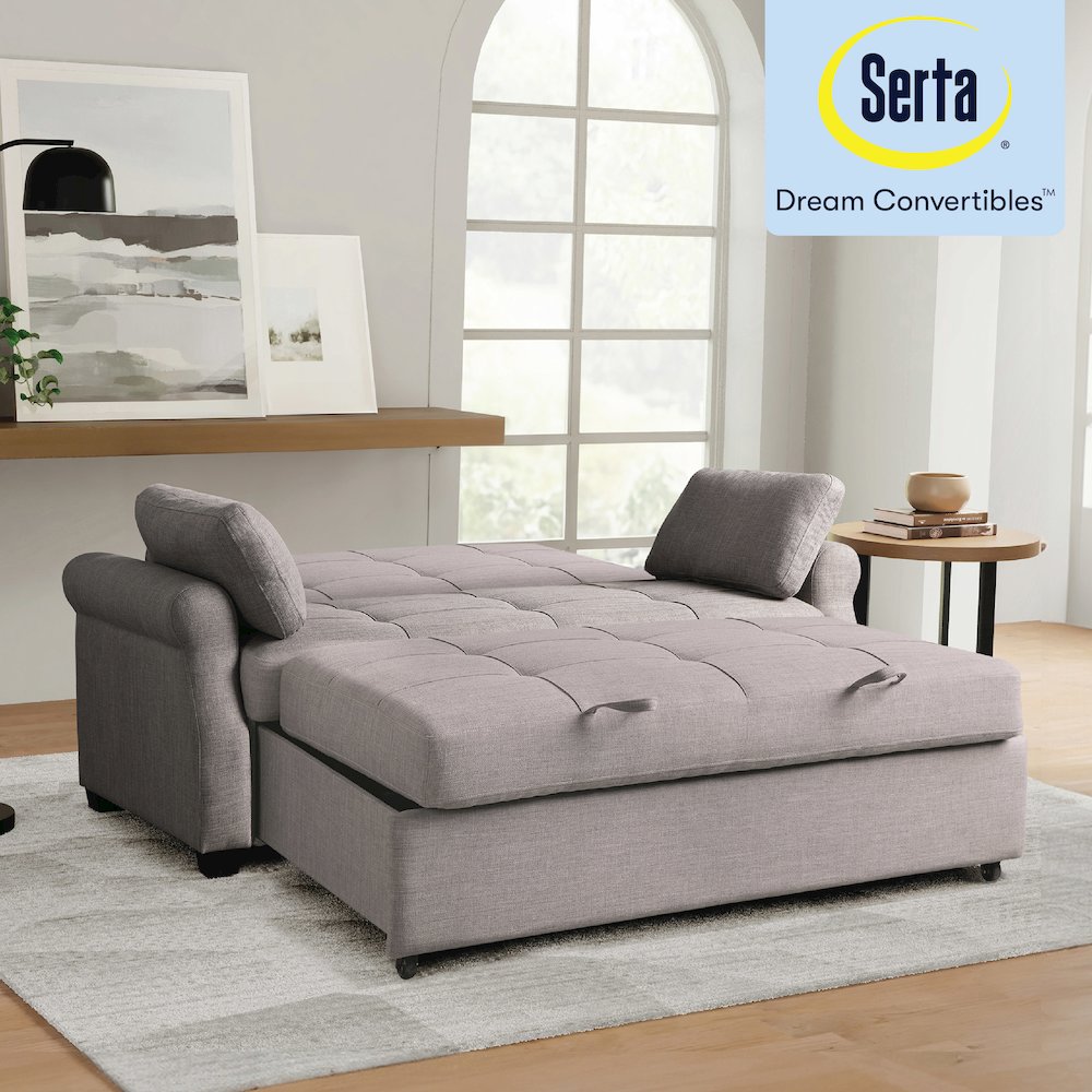 Hampton Queen Convertible Sofa Steel. Picture 22