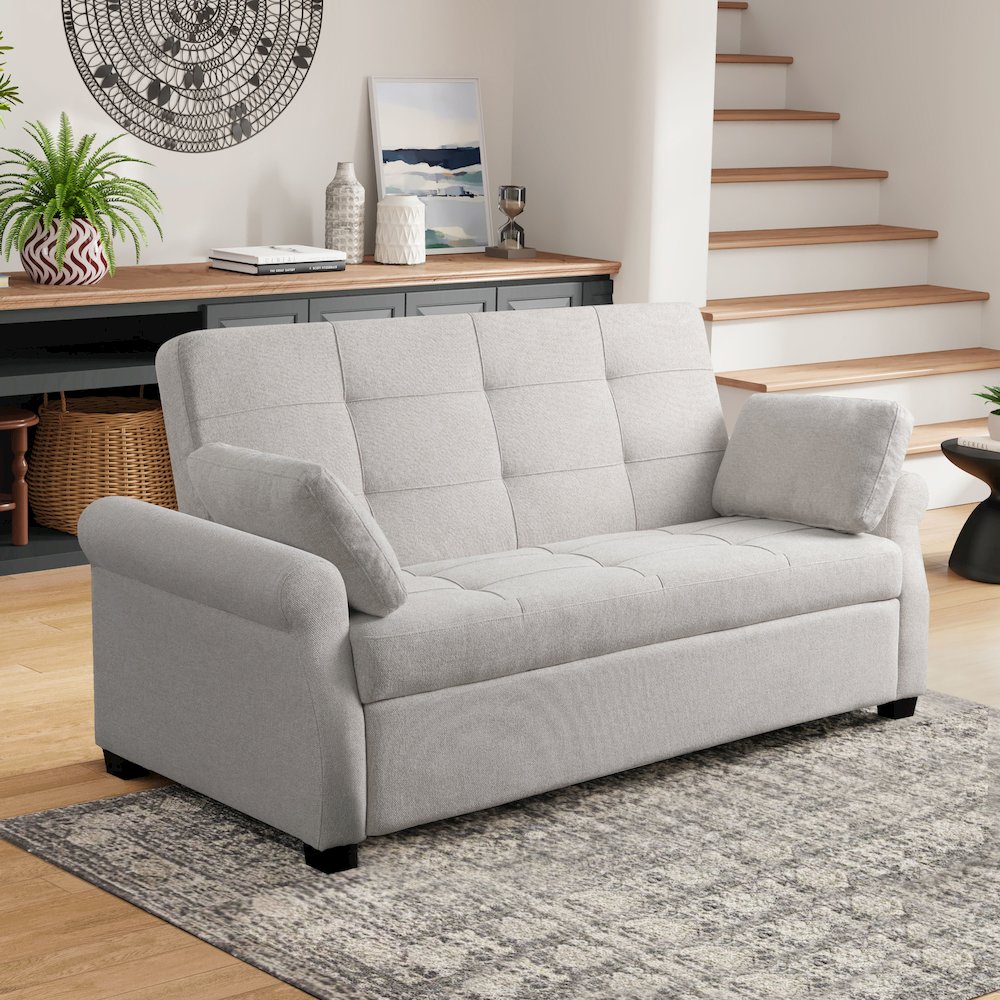 Hampton Queen Convertible Sofa Oatmeal. Picture 22