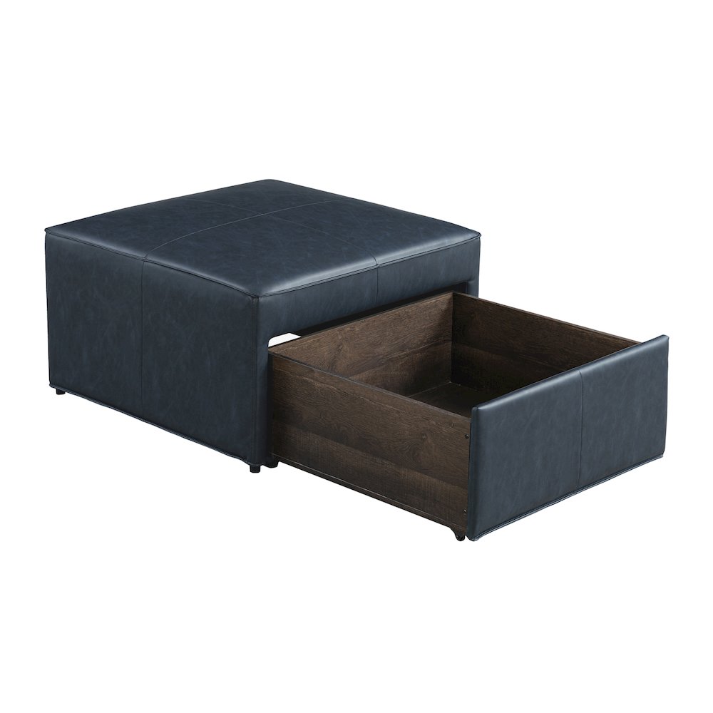 Hailey Storage Ottoman Navy. Picture 9