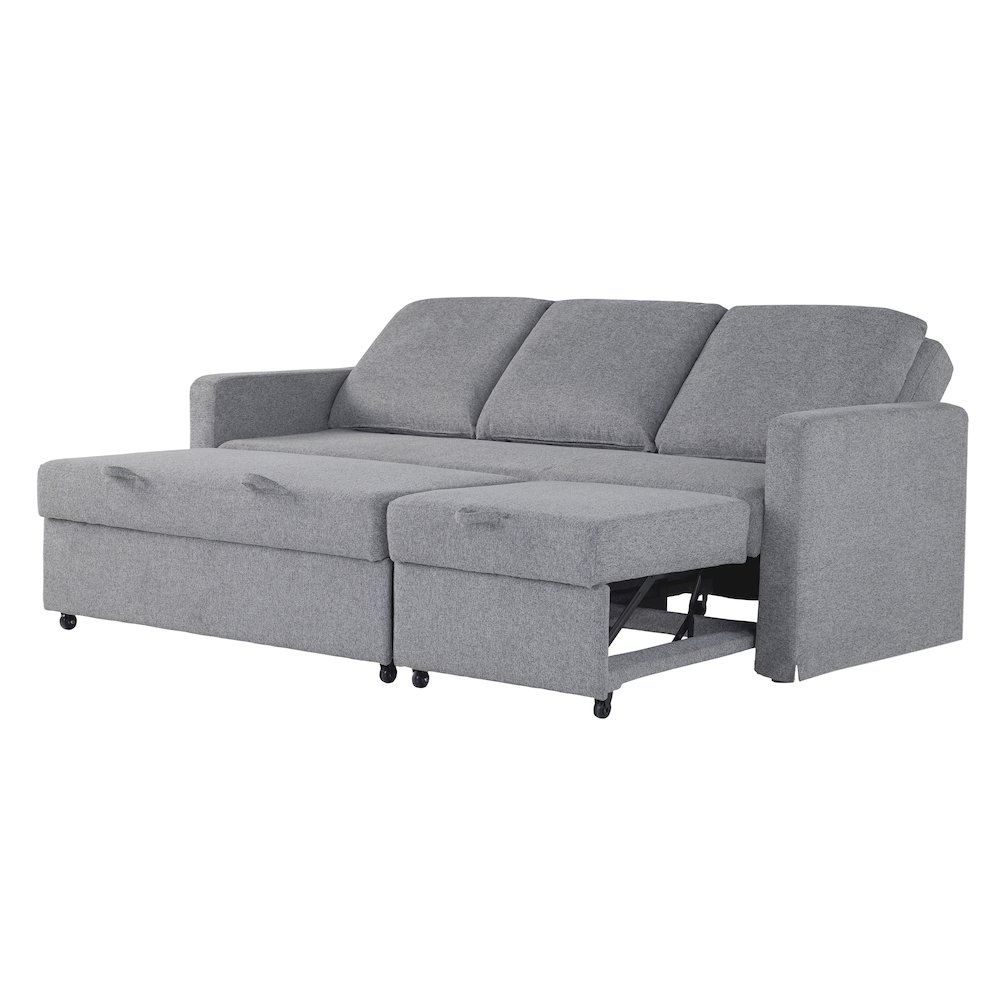 Mia Convertible Sofa Light Gray. Picture 32