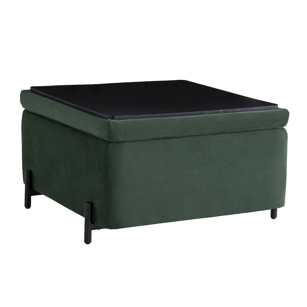 Kona Storage Ottoman Large Green. Picture 6