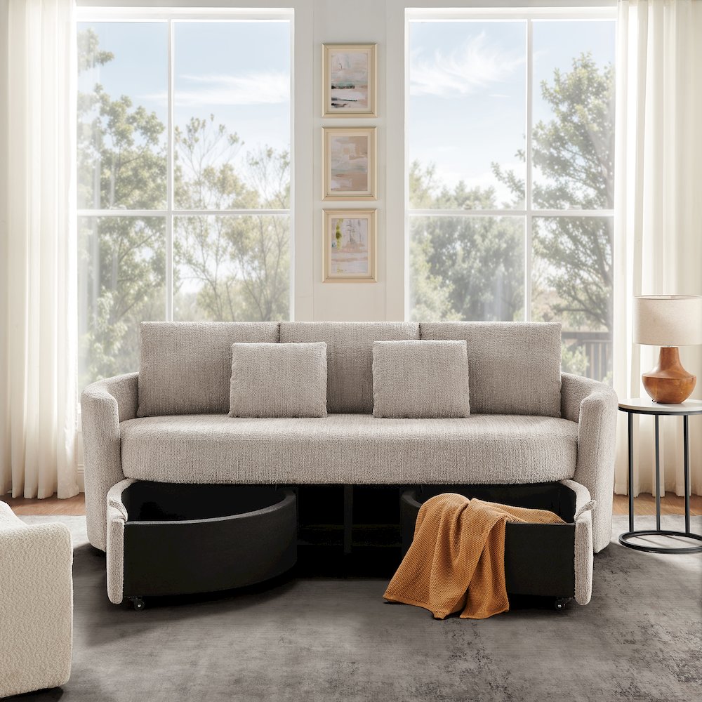 Beckett Storage Sofa Taupe. Picture 22