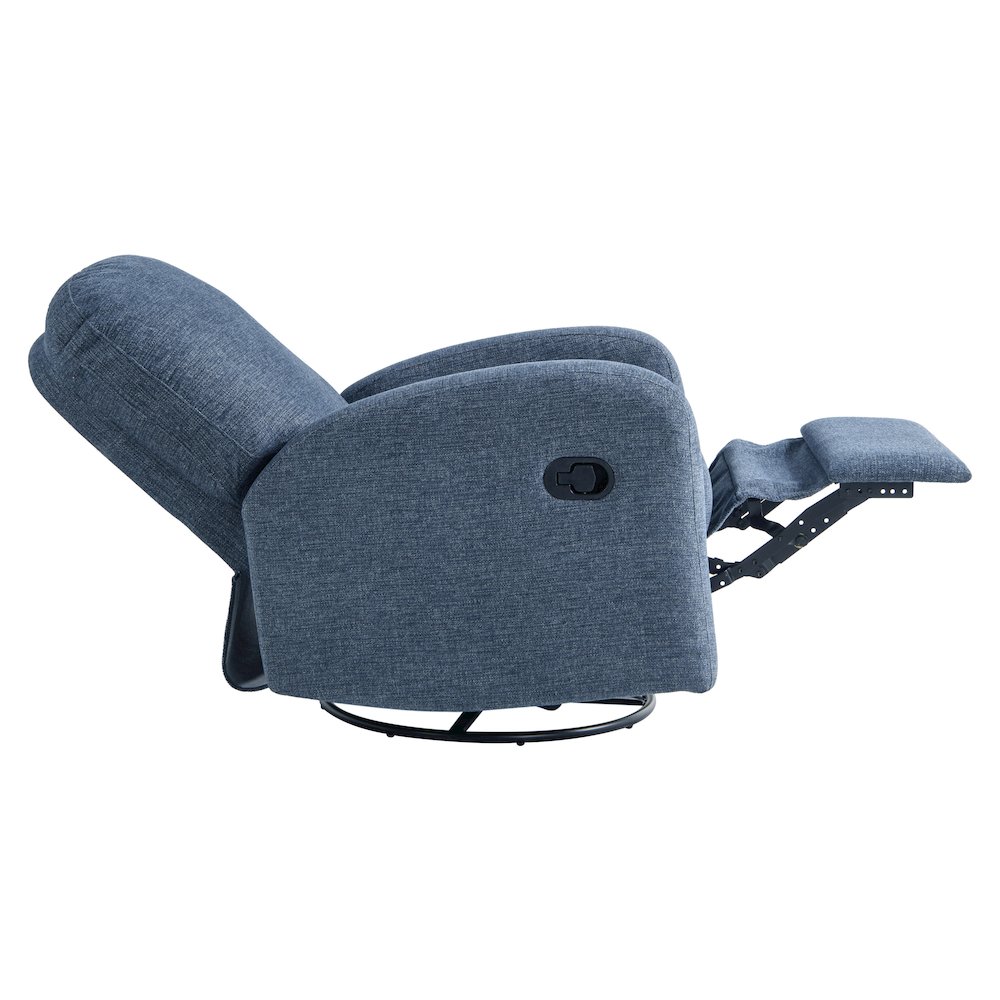 Paloma Swivel Rocker Recliner Blue. Picture 4