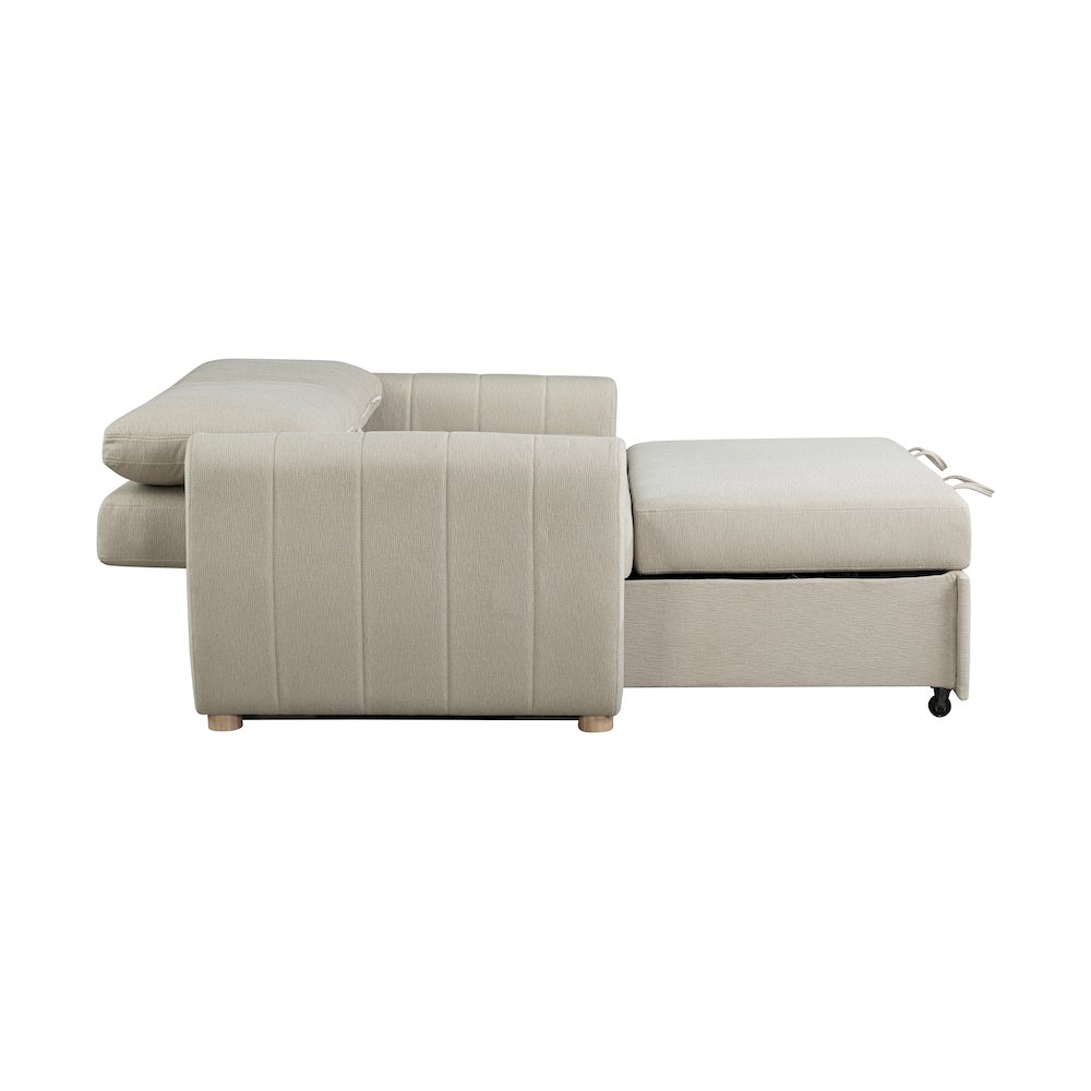 Galloway Convertible Loveseat Beige. Picture 6