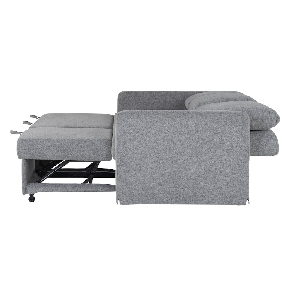 Mia Convertible Sofa Light Gray. Picture 20