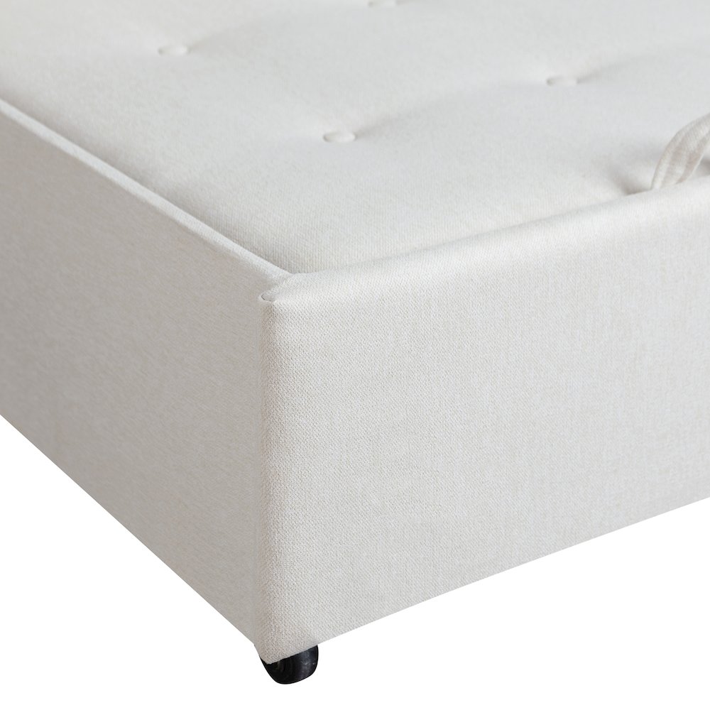 Augustine Full Convertible Loveseat Oyster. Picture 20