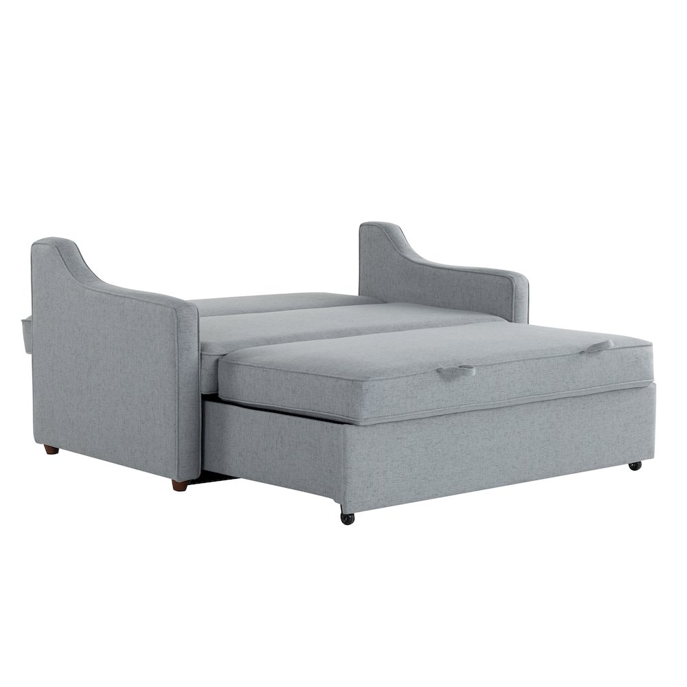 Carey Convertible Sofa Light Gray. Picture 6