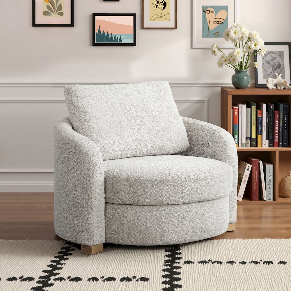 Manchester Accent Chair Large Ivory. Picture 3
