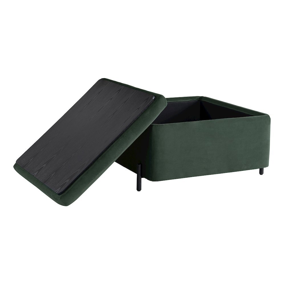 Kona Storage Ottoman Large Green. Picture 7