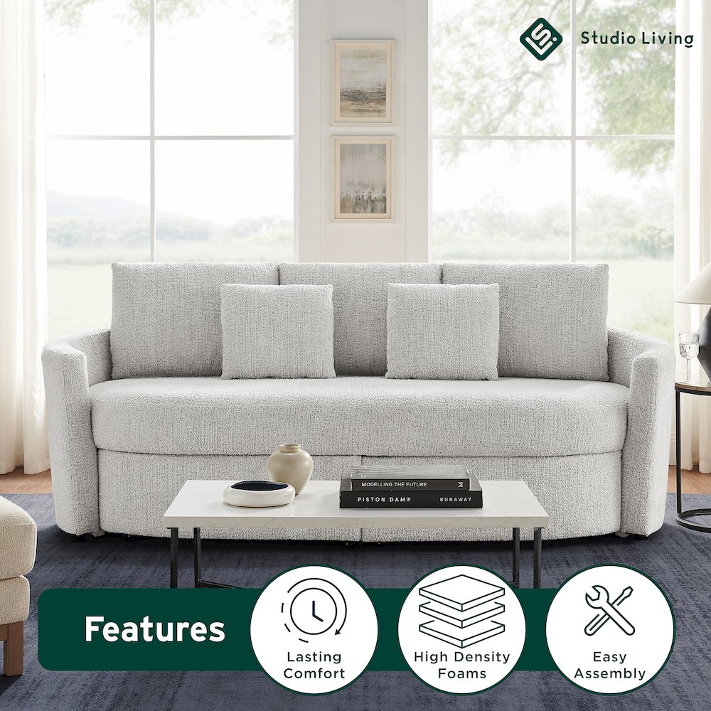 Beckett Storage Sofa Ivory. Picture 3