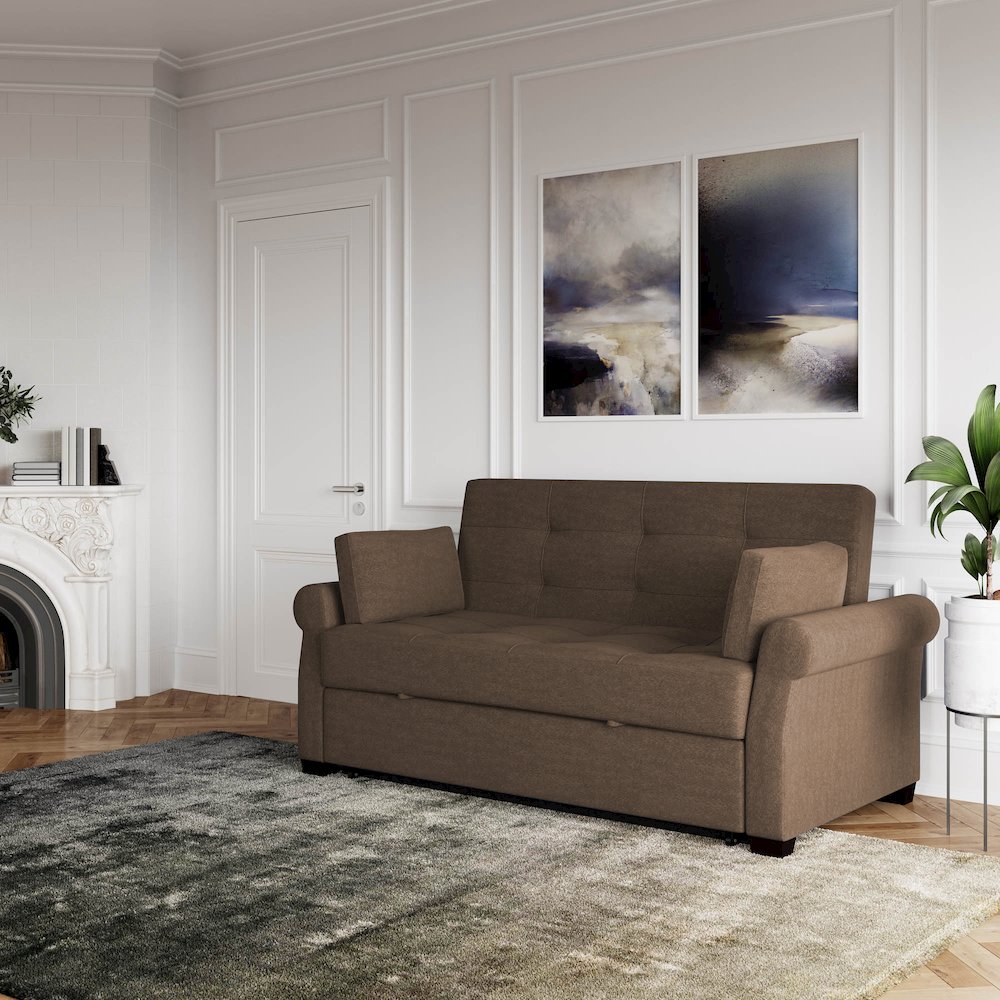 Hampton Sofa Queen Brown. Picture 9