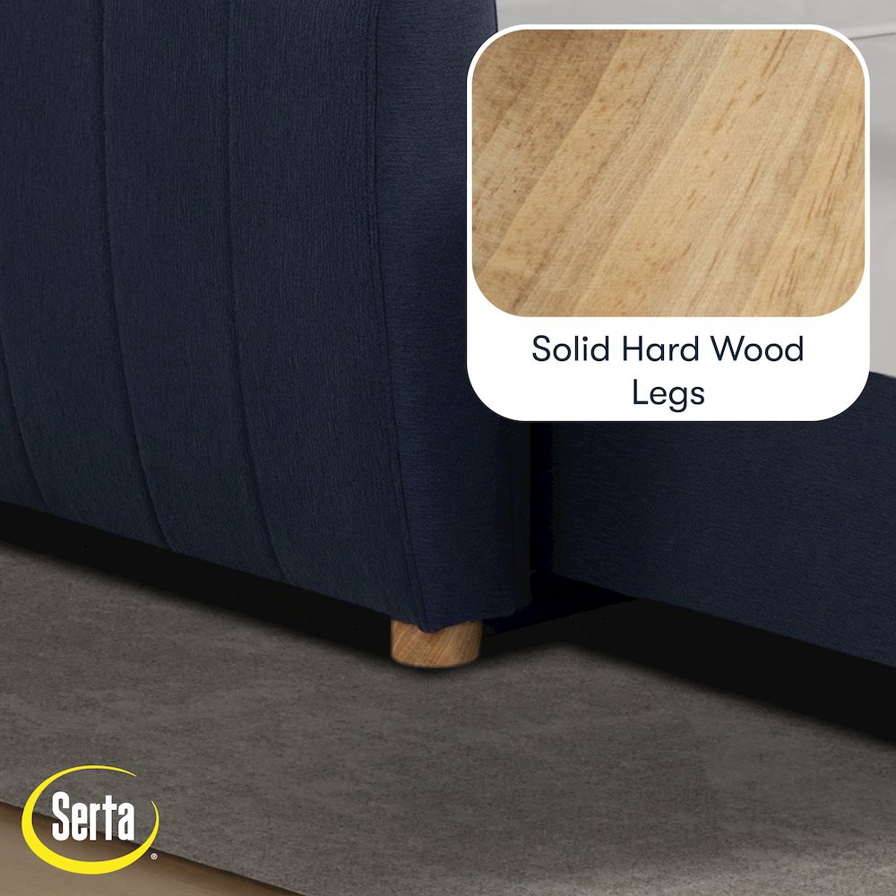 Galloway Convertible Loveseat Navy. Picture 26