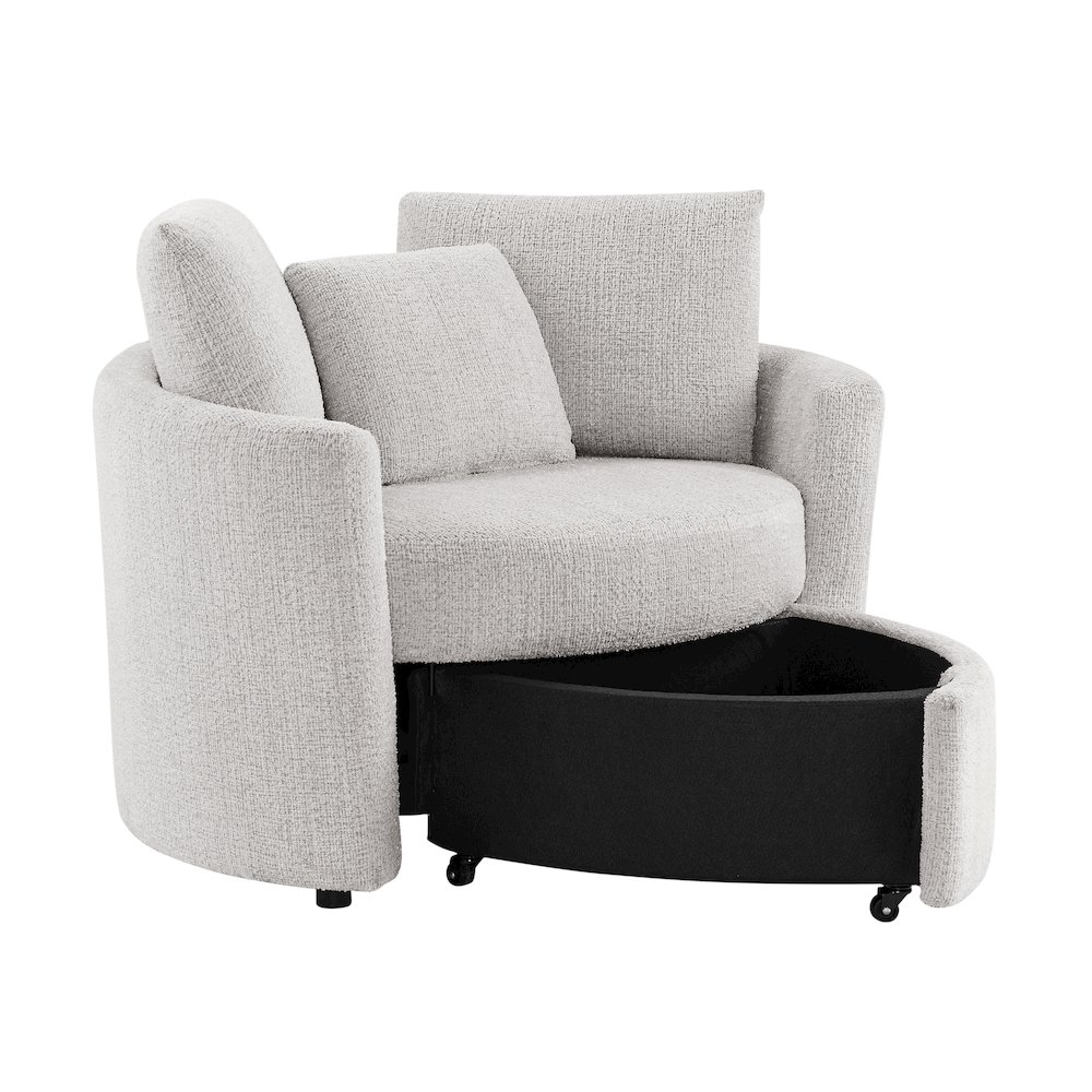 Beckett Storage Chair Ivory. Picture 9