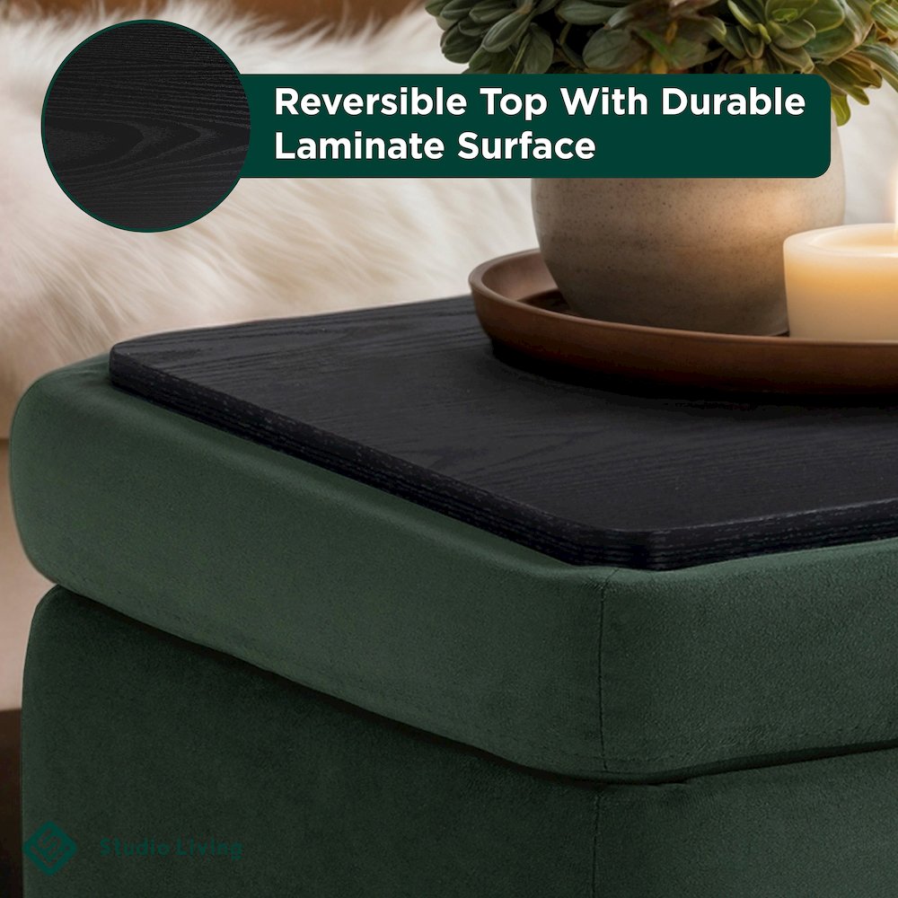 Kona Storage Ottoman Small Green. Picture 28