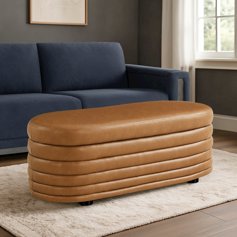 Lancaster Storage Ottoman Large Carmel. Picture 9