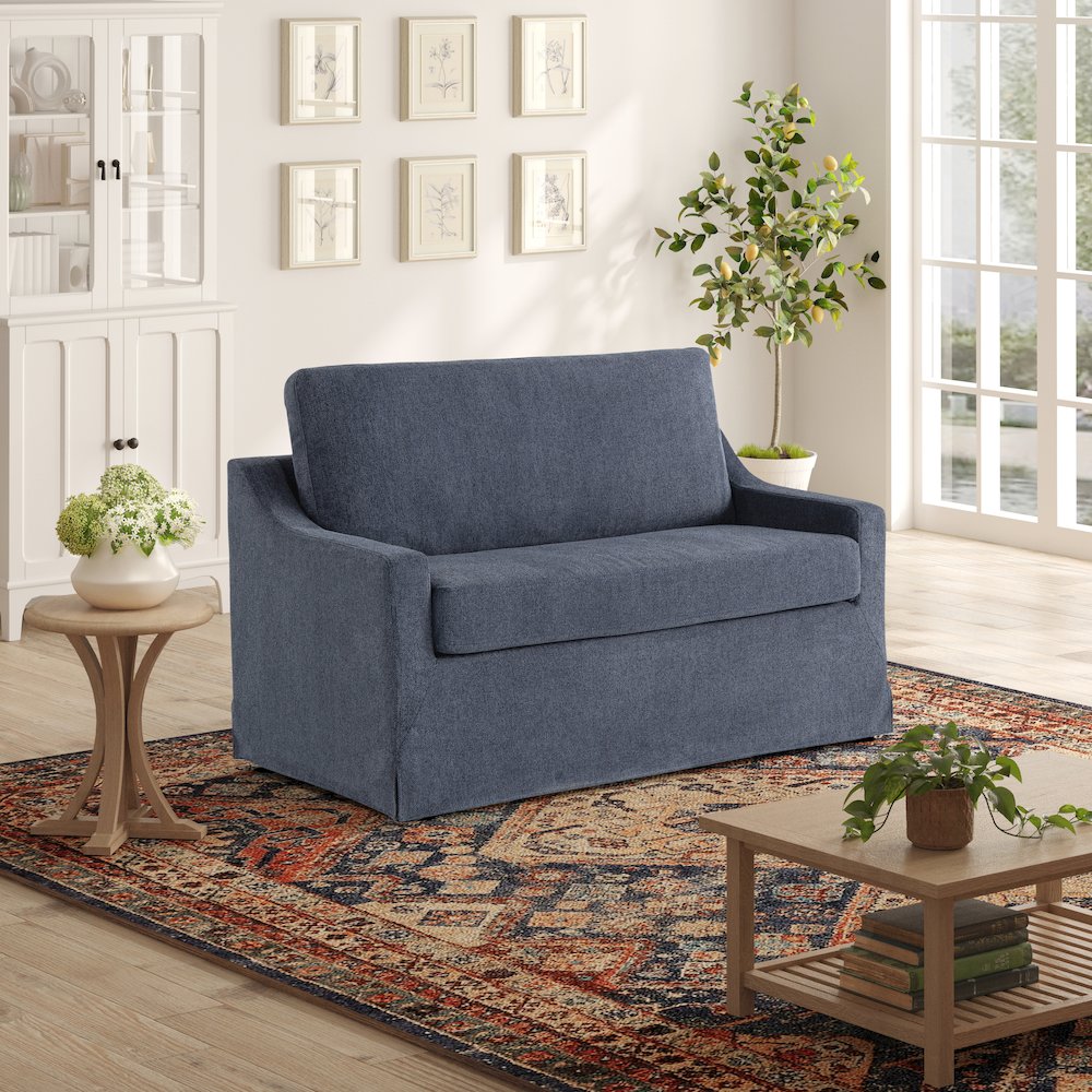 Harper Loveseat Sleeper Twin Navy. Picture 2