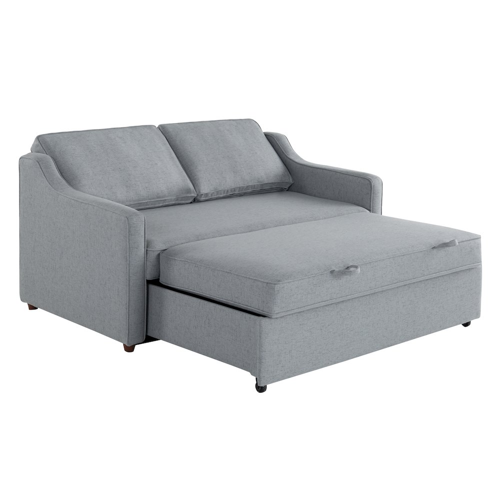 Carey Convertible Sofa Light Gray. Picture 18