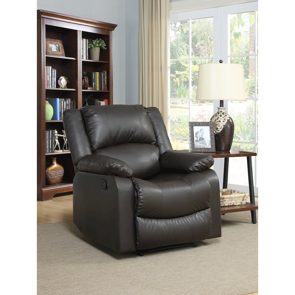 Parker Recliner Java Vegan Leather. Picture 10