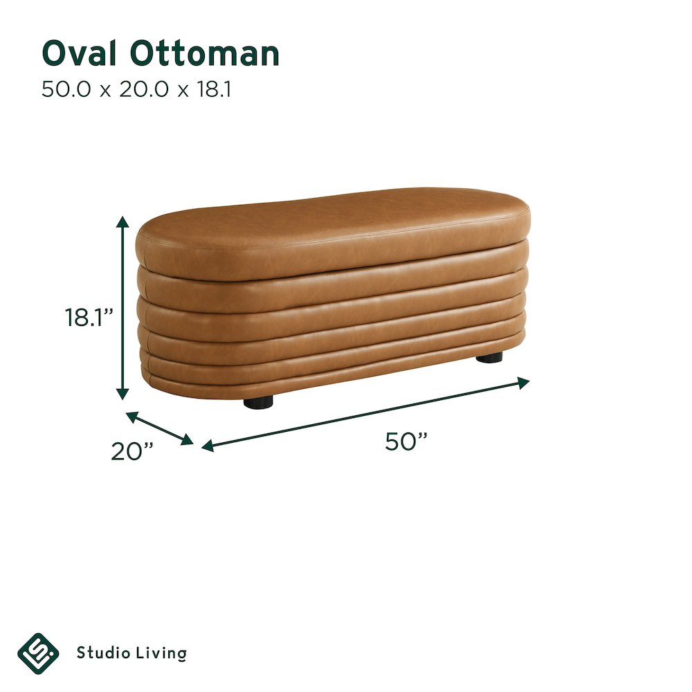 Lancaster Storage Ottoman Large Carmel. Picture 17
